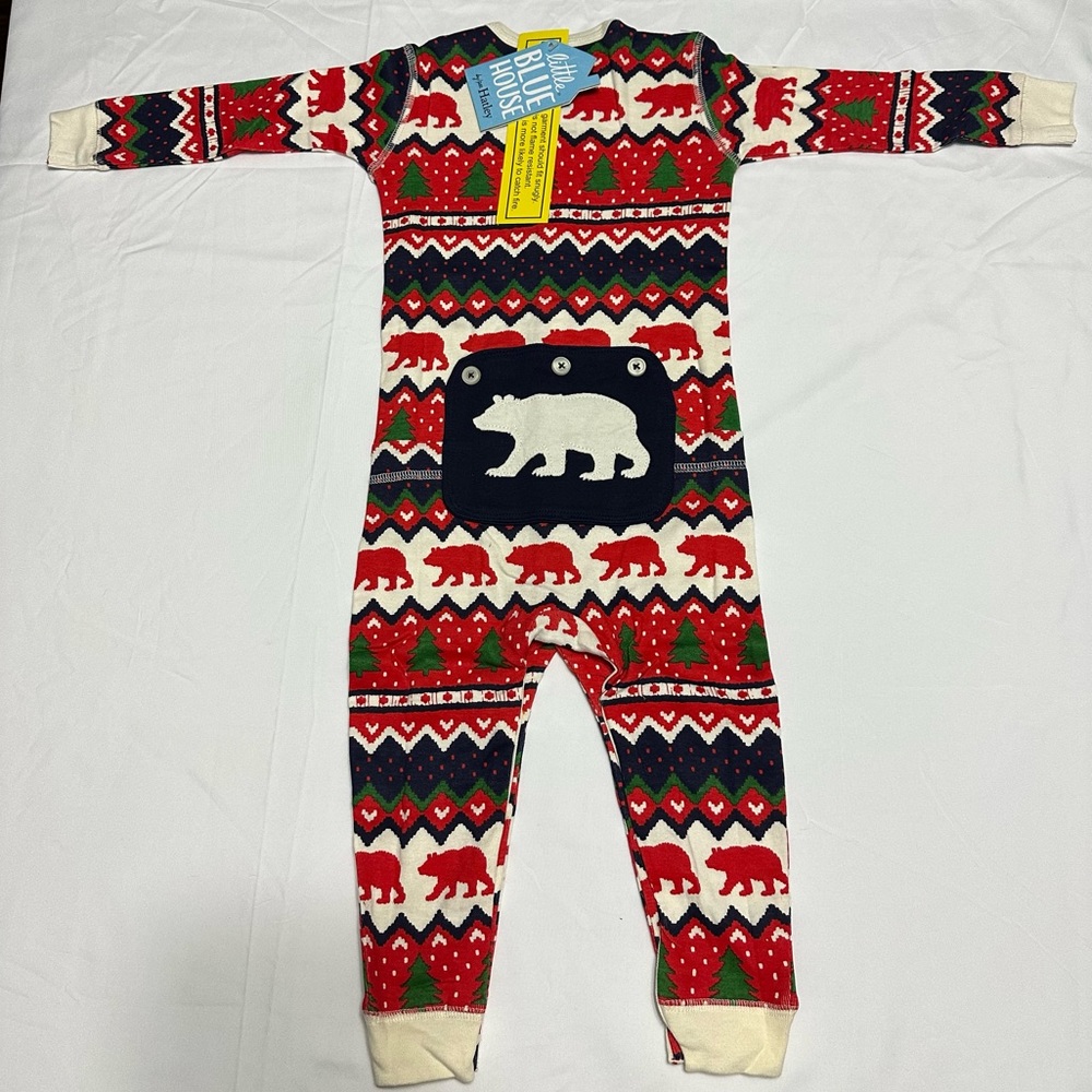 NWT Little Blue House by Hatley Fair Isle PJs 18-24M Chirstmas Pajamas